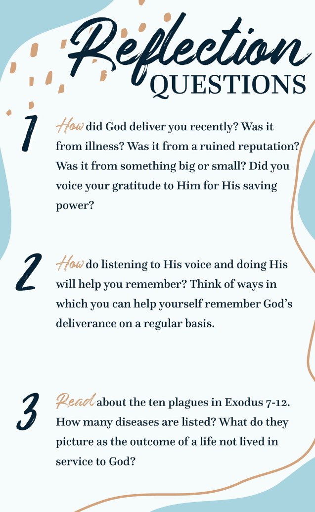 CHM Reflection Questions - Exodus 15 26