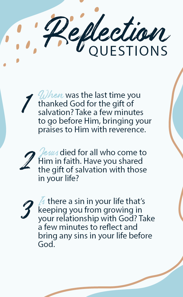 Reflection questions for Healing Scriptures - 2 Corinthians 9:15