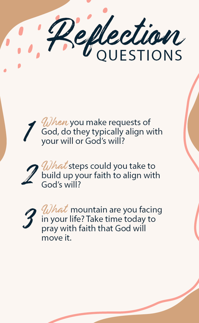 Reflection questions about Matthew 17:20.