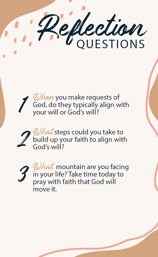 Reflection questions about Matthew 17:20.